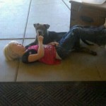 Kloe getting to know a new friend
